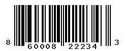 UPC barcode number 860008222343