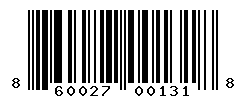 UPC barcode number 860027001318