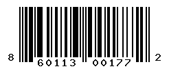UPC barcode number 860113001772
