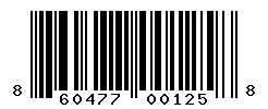 UPC barcode number 860477001258