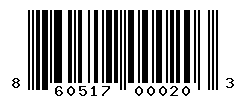 UPC barcode number 860517000203