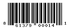 UPC barcode number 861379000141