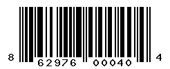 UPC barcode number 862976000404