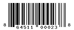 UPC barcode number 864511000238
