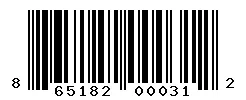 UPC 865182000312 barcode image