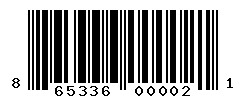 UPC barcode number 865336000021