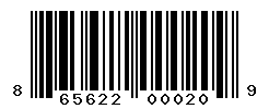 UPC barcode number 865622000209