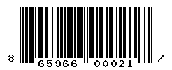 UPC barcode number 865966000217