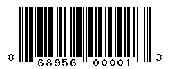 UPC barcode number 868956000013