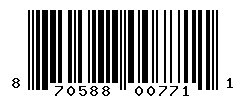 UPC barcode number 870588007711