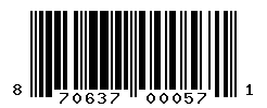 UPC barcode number 870637000571