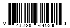 UPC barcode number 871209645381