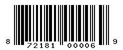 UPC barcode number 872181000069