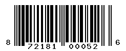 UPC barcode number 872181000526