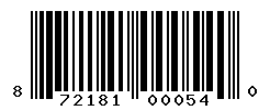 UPC barcode number 872181000540