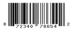 UPC barcode number 8723400786542