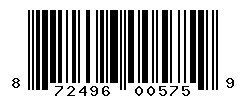 UPC barcode number 872496005759