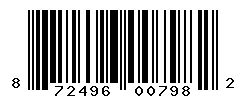 UPC barcode number 872496007982