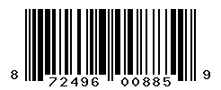 UPC barcode number 872496008859