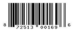 UPC barcode 872513001696