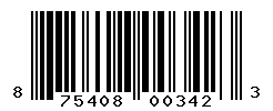 UPC barcode number 875408003423