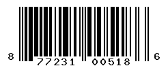 UPC barcode number 877231005186