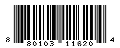 UPC barcode 8801038116204