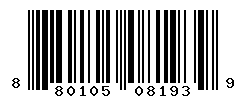 UPC barcode number 8801052081939