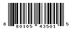 UPC barcode number 8801052435015