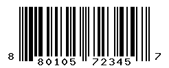 UPC barcode number 8801052723457