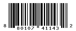 UPC barcode number 8801073411432