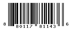 UPC barcode number 880117811436