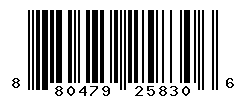 UPC barcode number 880479258306