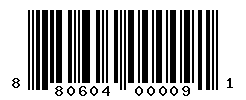 UPC barcode number 880604000091