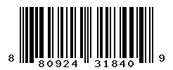 UPC barcode number 8809240318409