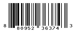 UPC barcode number 8809524363743