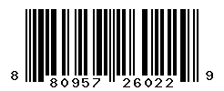 UPC barcode number 8809576260229