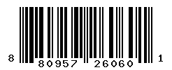 UPC barcode number 8809576260601