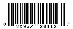 UPC barcode number 8809576261127