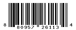 UPC barcode number 8809576261134