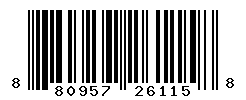 UPC barcode number 8809576261158