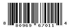 UPC barcode number 8809695670114