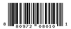 UPC barcode number 8809728080101