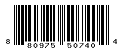 UPC barcode number 8809755507404