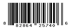 UPC barcode 882864257406