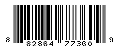 UPC 882864773609 barcode image