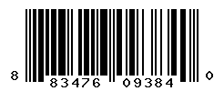 UPC barcode number 883476093840