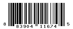 UPC barcode number 883904116745