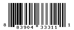 UPC barcode number 883904333111