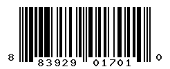 UPC barcode number 883929017010